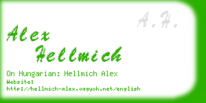 alex hellmich business card